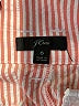 J.Crew 100% Cotton Stripes Orange Shorts Size 6 - photo 3