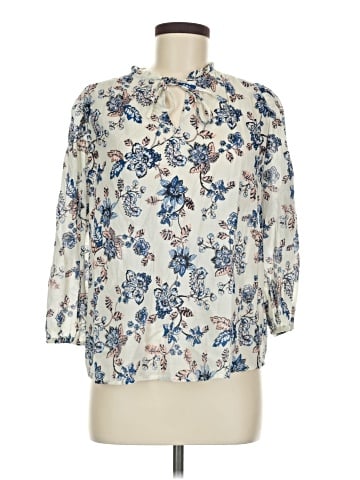Aqua 3/4 Sleeve Blouse (view 1)
