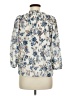 Aqua 100% Cotton Floral Ivory 3/4 Sleeve Blouse Size M - photo 2