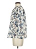 Aqua 100% Cotton Floral Ivory 3/4 Sleeve Blouse Size M - photo 5