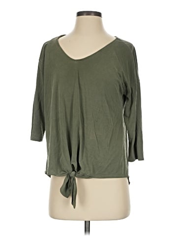 Green Envelope 3/4 Sleeve Top (view 1)