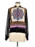 Assorted Brands 100% Polyester Print Black Track Jacket Size M - photo 1