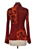 Milano 100% Polyester Orange Long Sleeve Blouse Size M - photo 2