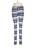 Pink Rose Print Purple Leggings Size L - photo 2