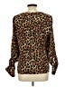 Dana Buchman 100% Polyester Animal Print Brown Long Sleeve Blouse Size 10 - photo 2