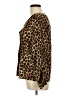 Dana Buchman 100% Polyester Animal Print Brown Long Sleeve Blouse Size 10 - photo 5