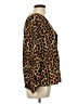 Dana Buchman 100% Polyester Animal Print Brown Long Sleeve Blouse Size 10 - photo 4