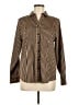 Chico's 100% Cotton Stripes Brown Long Sleeve Blouse Size M - photo 1