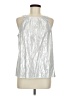 Talbots Metallic Silver Sleeveless Blouse Size 8 - photo 1
