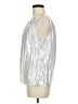 Talbots Metallic Silver Sleeveless Blouse Size 8 - photo 5