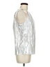 Talbots Metallic Silver Sleeveless Blouse Size 8 - photo 4
