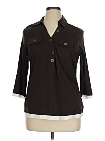 Style&Co 3/4 Sleeve Button-Down Shirt (view 1)