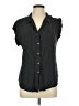Jachs Girlfriend 100% Rayon Polka Dots Black Sleeveless Button-Down Shirt Size L - photo 1