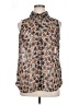 Lane Bryant 100% Polyester Animal Print Brown Sleeveless Blouse Size 16 - photo 1