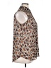 Lane Bryant 100% Polyester Animal Print Brown Sleeveless Blouse Size 16 - photo 4