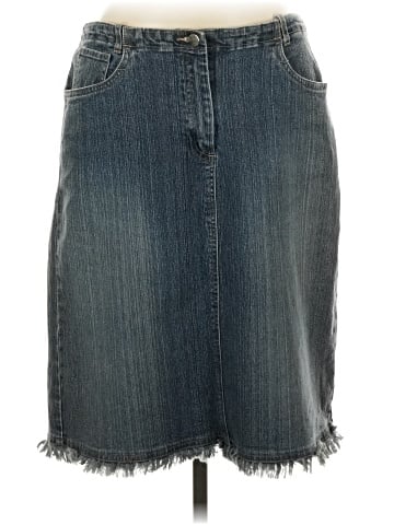 Carol Anderson by Invitation Denim Skirt (view 1)