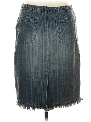 Carol Anderson by Invitation Denim Skirt (view 2)
