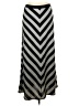 A. Byer Chevron-herringbone Silver Casual Skirt Size L - photo 1