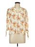 Rose & Thyme 100% Rayon Floral Orange 3/4 Sleeve Blouse Size L - photo 1