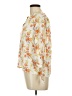Rose & Thyme 100% Rayon Floral Orange 3/4 Sleeve Blouse Size L - photo 5