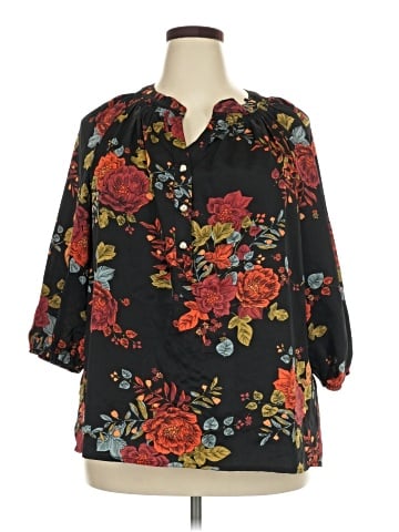 Sara Michelle 3/4 Sleeve Blouse (view 1)