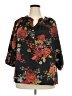 Sara Michelle 100% Polyester Floral Black 3/4 Sleeve Blouse Size 2X - photo 1