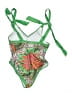 Unbranded Print Green One Piece Swimsuit Size XL - photo 2
