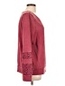 Lucky Lotus 100% Cotton Burgundy Pullover Sweater Size L - photo 4