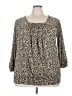 Notations Brown 3/4 Sleeve Blouse Size 2X - photo 1