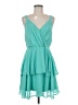 Maurices 100% Polyester Solid Teal Cocktail Dress Size M - photo 1