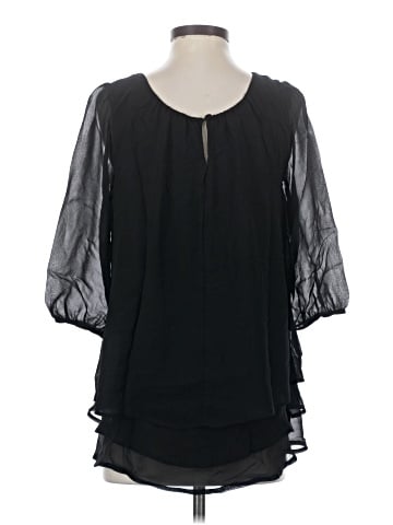 Two Of Us 3/4 Sleeve Silk Top (view 2)