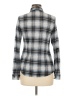 R N B 100% Polyester Plaid Gray Long Sleeve Blouse Size M - photo 2
