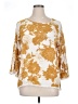 Papermoon 100% Rayon Gold 3/4 Sleeve Blouse Size XL - photo 1