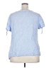 Talbots 100% Linen Blue Short Sleeve Blouse Size 2X - photo 2