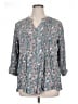 Coldwater Creek Teal 3/4 Sleeve Blouse Size 1X - photo 1