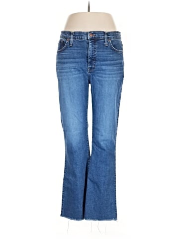 Madewell Tall Kick Out Crop Jeans in Brinton Wash: Raw-Hem Edition (view 1)
