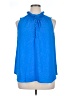 Ann Taylor 100% Polyester Blue Sleeveless Blouse Size XL - photo 1