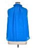 Ann Taylor 100% Polyester Blue Sleeveless Blouse Size XL - photo 2