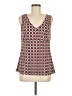 DKNY 100% Polyester Red Sleeveless Top Size M - photo 1