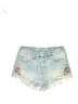 Mossimo Floral Blue Denim Shorts Size 0 - photo 1
