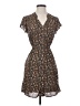 DR2 100% Recycled Polyester Floral Brown Casual Dress Size XS - photo 1