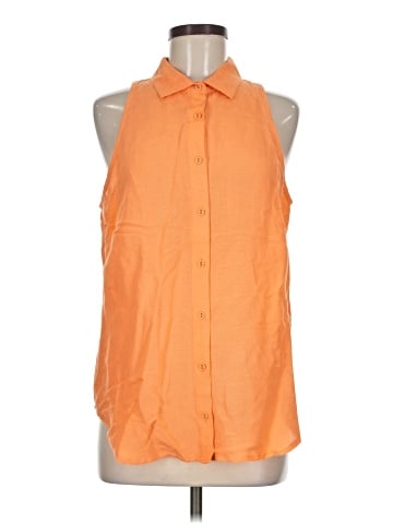 Boston Proper Sleeveless Button-Down Shirt (view 1)