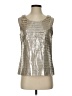 J.Crew Metallic Silver Sleeveless Blouse Size 4 - photo 1