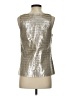 J.Crew Metallic Silver Sleeveless Blouse Size 4 - photo 2