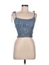 Audrey 3+1 100% Polyester Blue Sleeveless Top Size M - photo 1