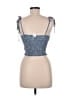 Audrey 3+1 100% Polyester Blue Sleeveless Top Size M - photo 2