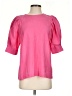 Umgee Pink Short Sleeve Blouse Size S - photo 1