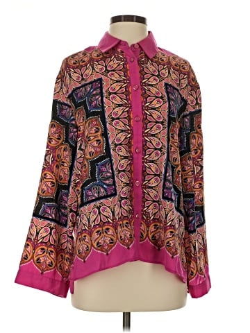 Rose + Olive Long Sleeve Blouse (view 1)