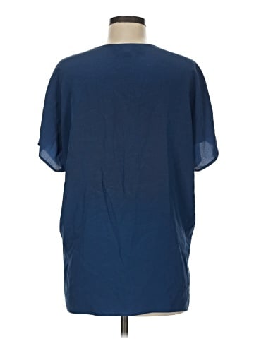 Vince. Short Sleeve Silk Top (view 2)