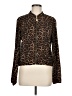MICHAEL Michael Kors Animal Print Brown Long Sleeve Blouse Size M - photo 1